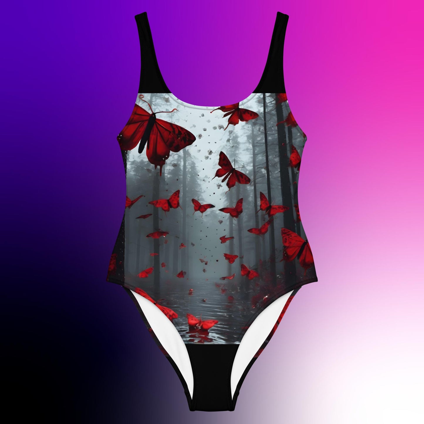 Blood Moth,One-Piece Swimsuit