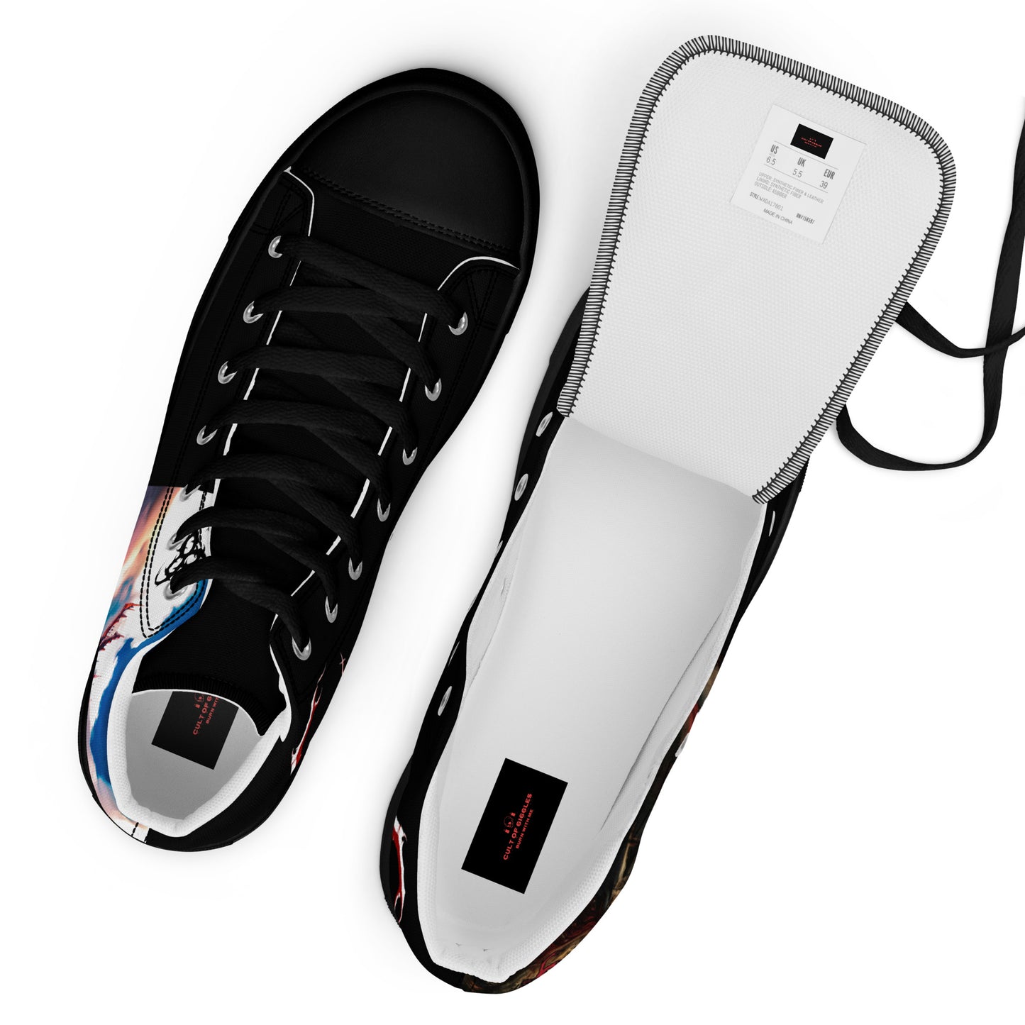 6I66LES,,Men’s high top canvas shoes