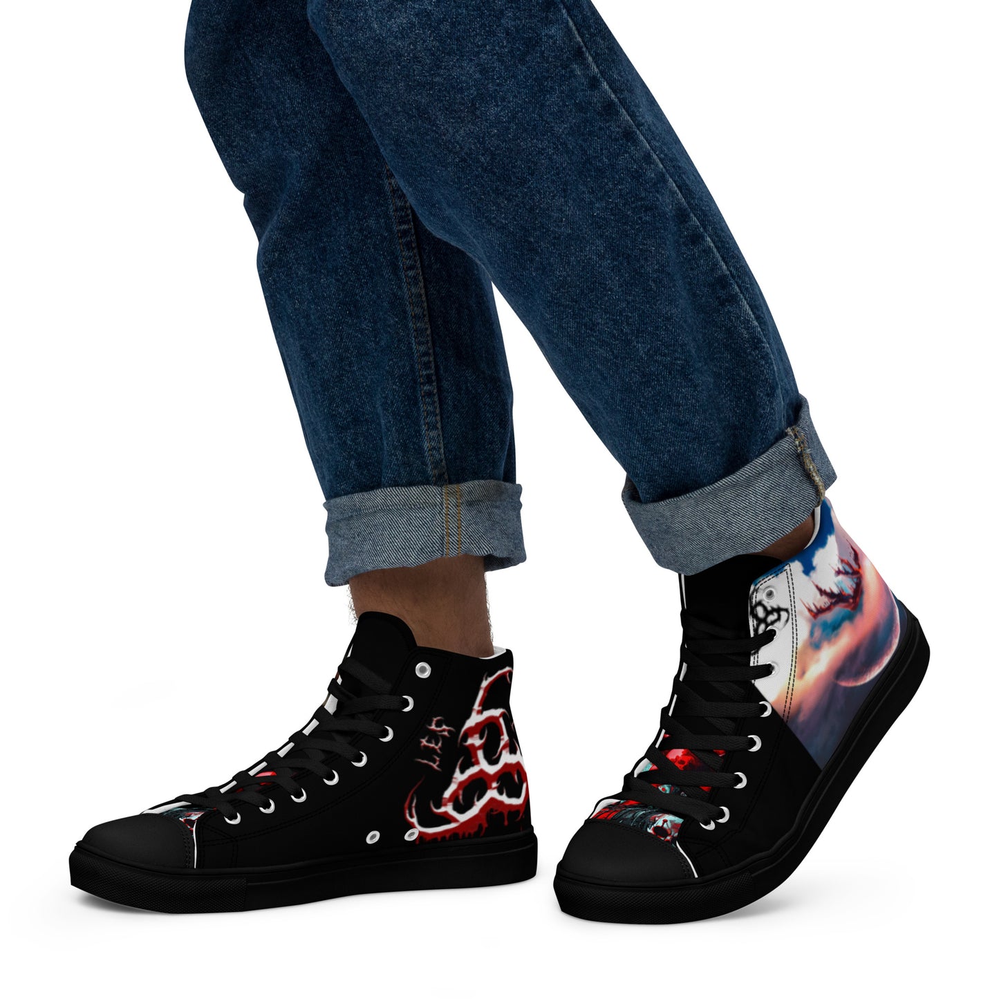 6I66LES,,Men’s high top canvas shoes