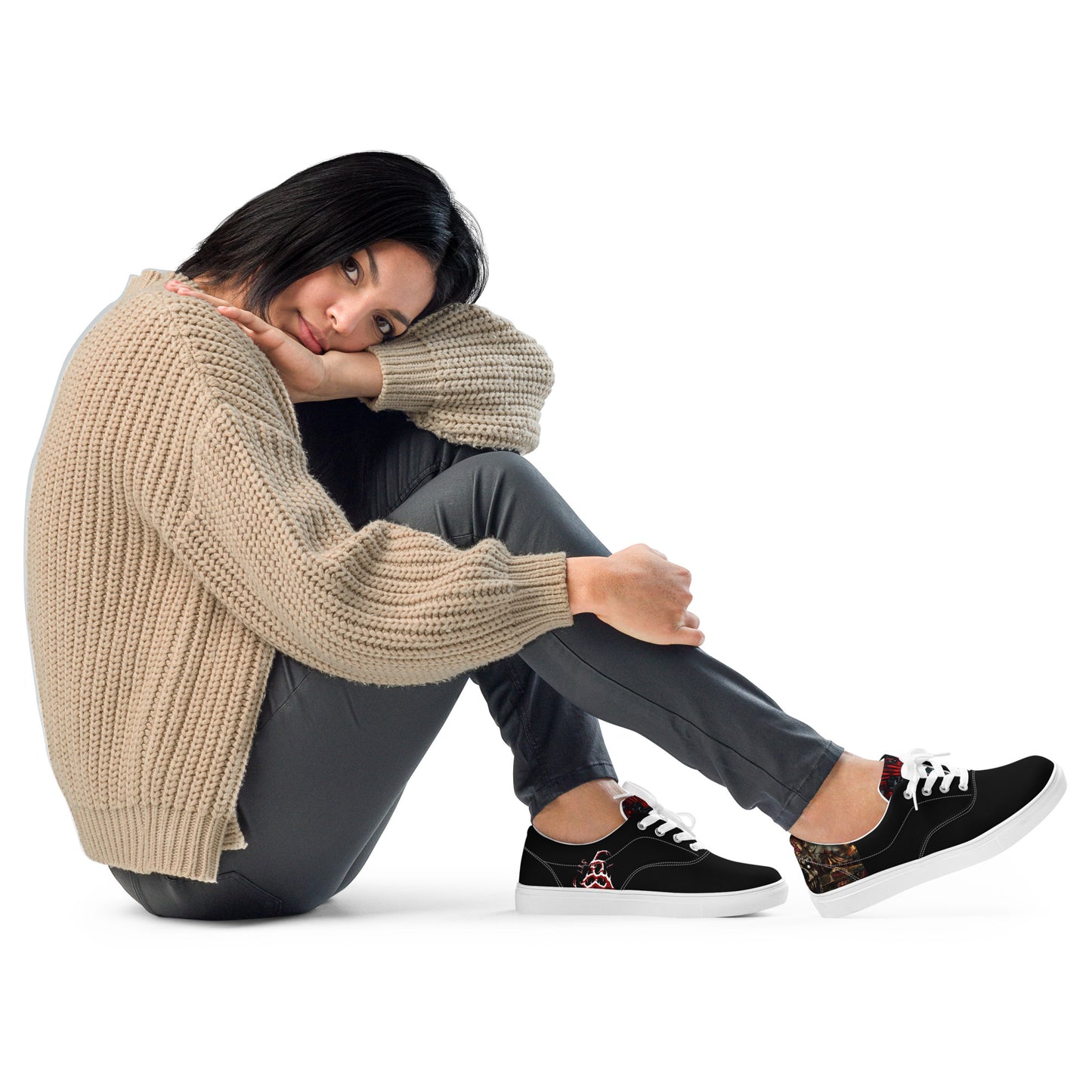 6I66LES,Women’s lace-up canvas shoes