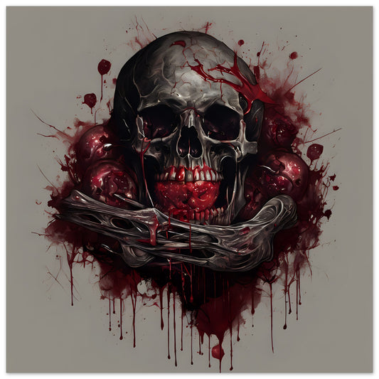 SKULL&BLOOD,Premium Matte Paper Poster
