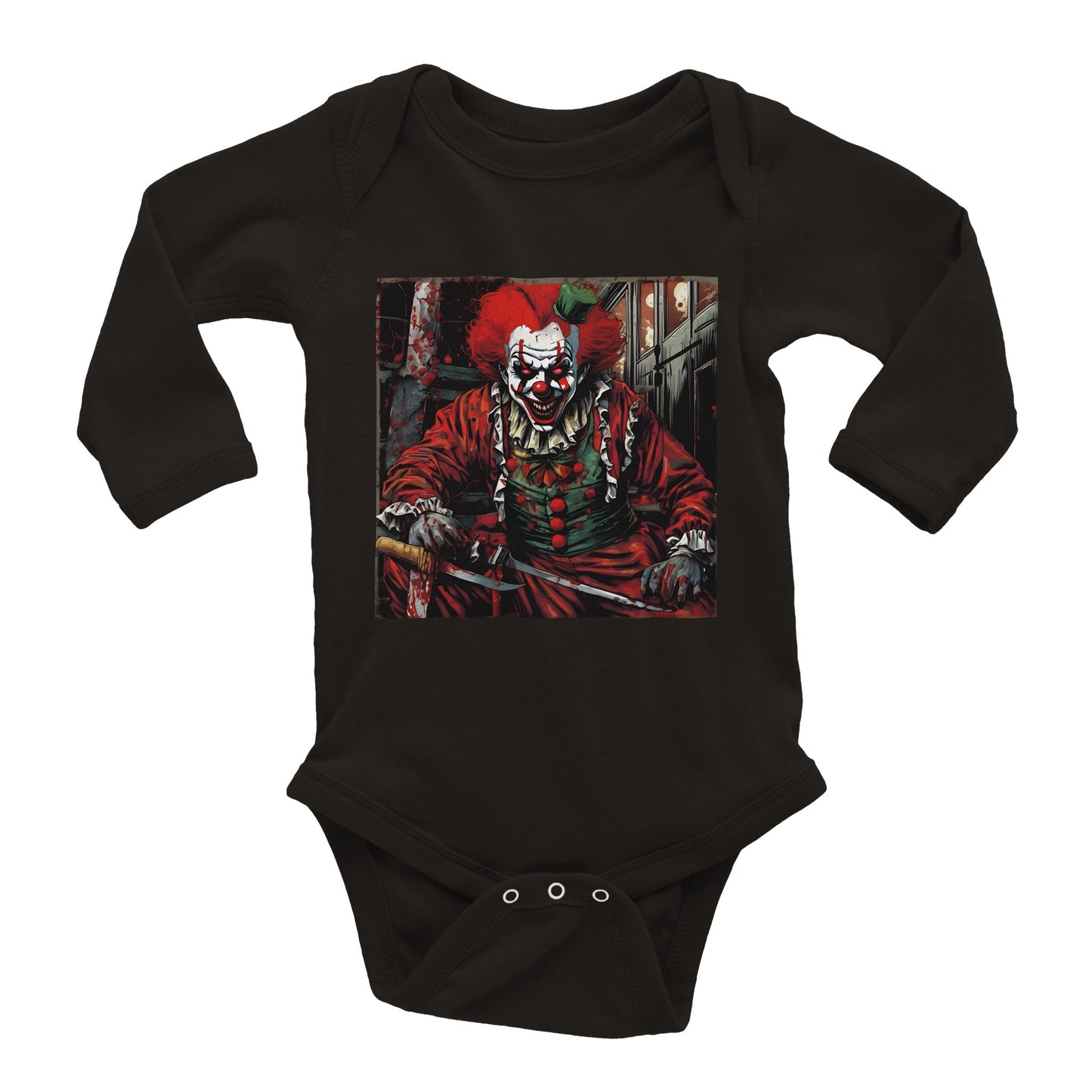 KILLERCLOWN,Classic Baby Long Sleeve Bodysuit