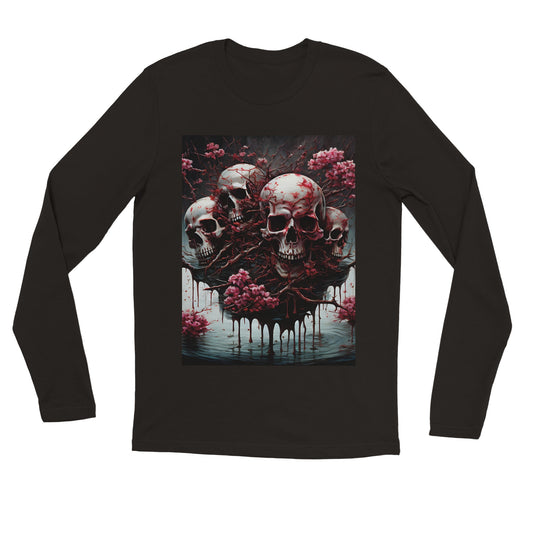 SAKURA/SKULLS,Premium Unisex Longsleeve T-shirt