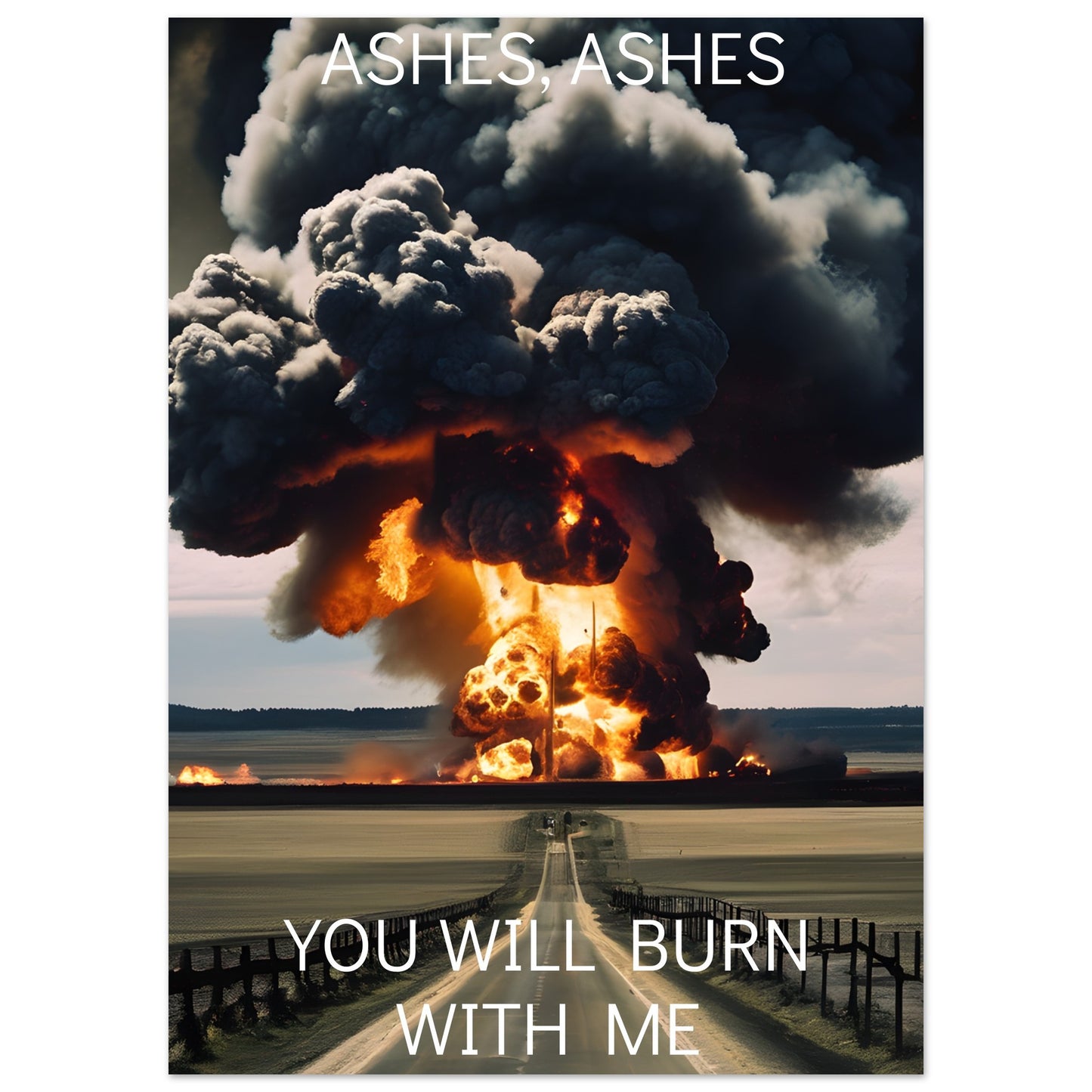 YOU WILL BURN WITH ME,Premium Matte Paper Poster