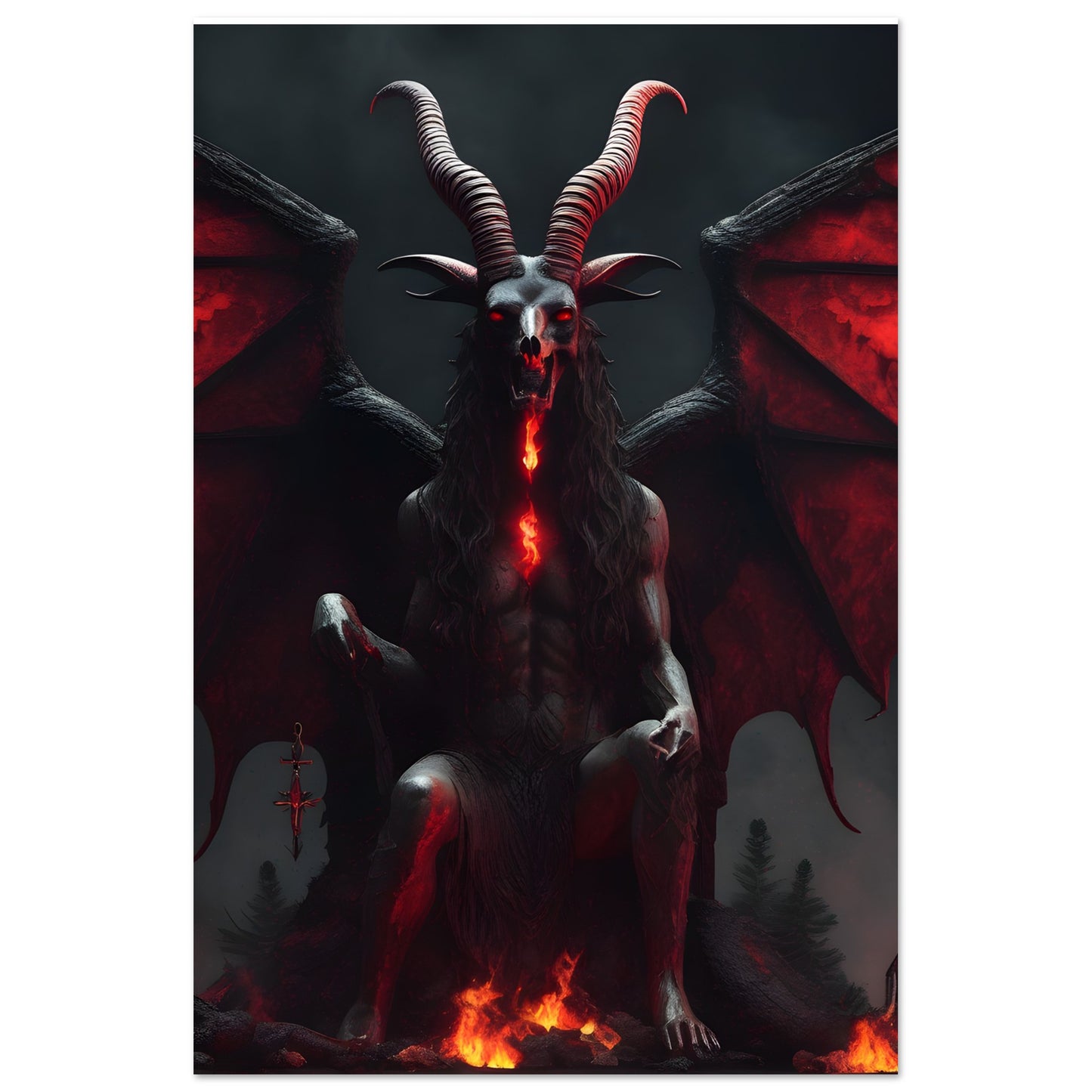 Baphomet(3)Premium Matte Paper Poster