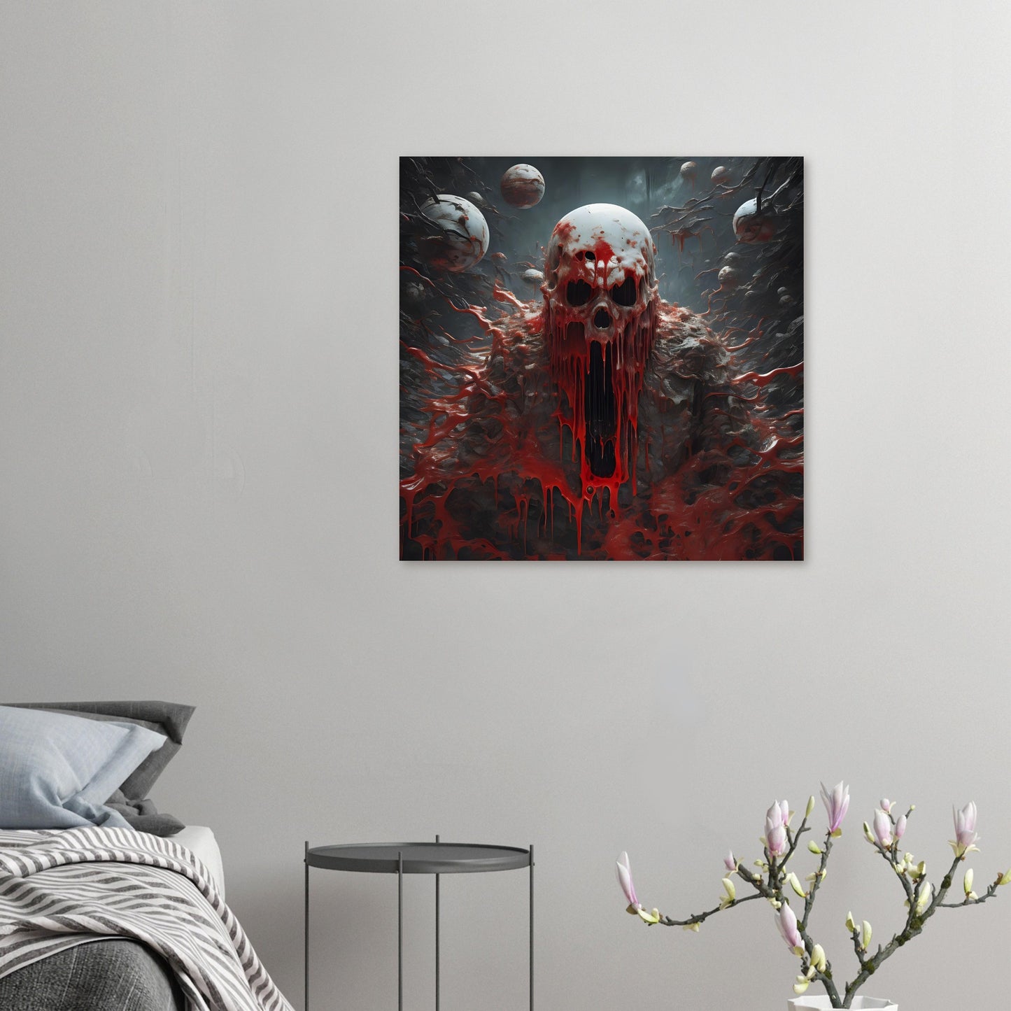 MELTING FACE IN SPACE(2),Premium Matte Paper Poster