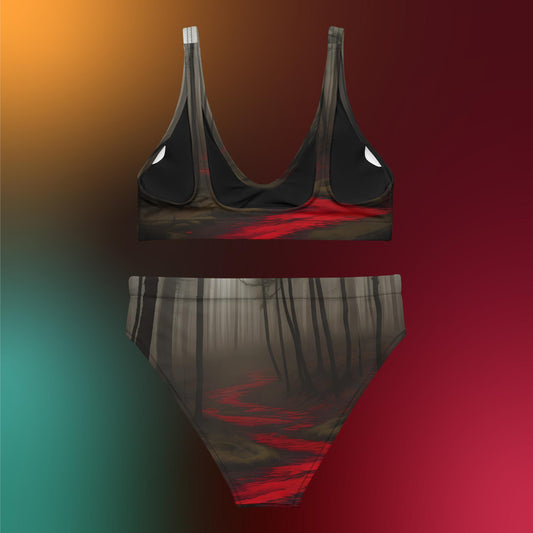 River of blood,Recycled high-waisted bikini