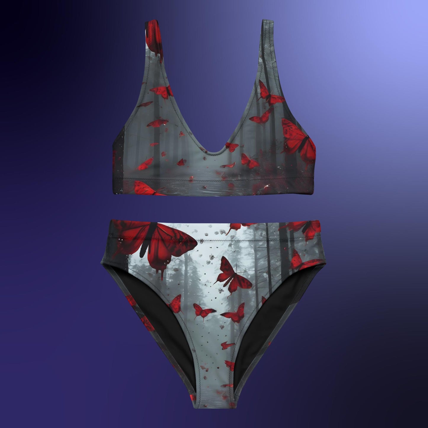 Blood Moth,Recycled high-waisted bikini