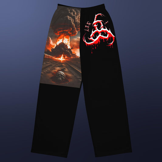 All-over print unisex wide-leg pants