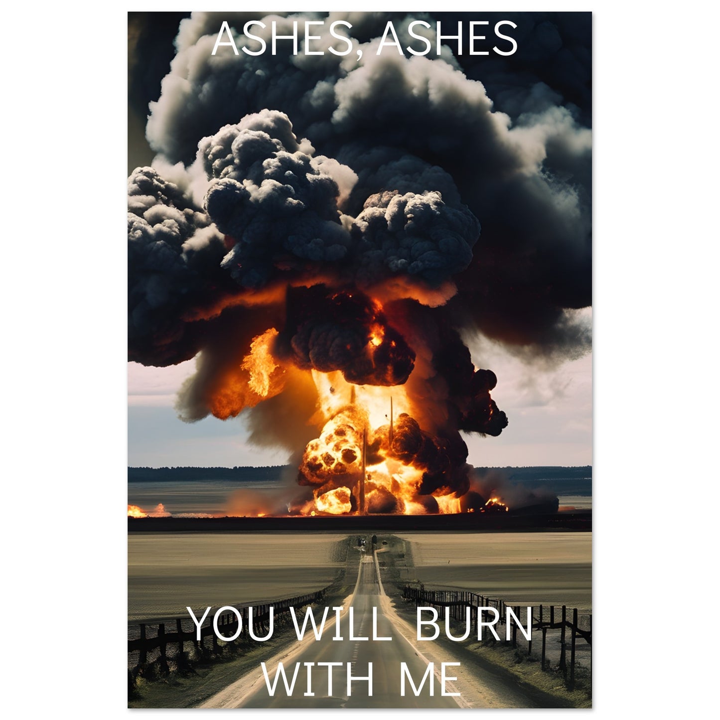 YOU WILL BURN WITH ME,Premium Matte Paper Poster
