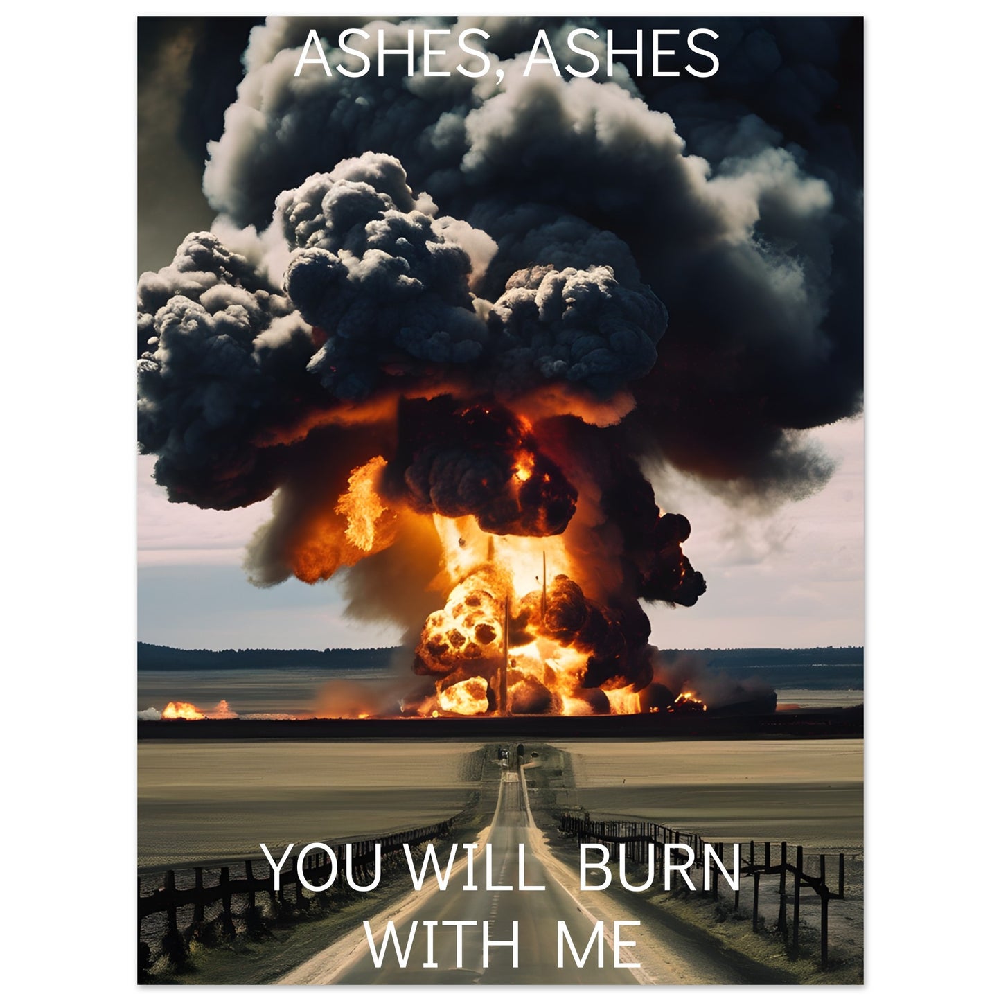 YOU WILL BURN WITH ME,Premium Matte Paper Poster
