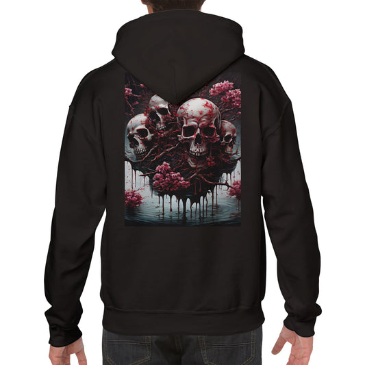 SAKURA/SKULLS,Premium Unisex Pullover Hoodie