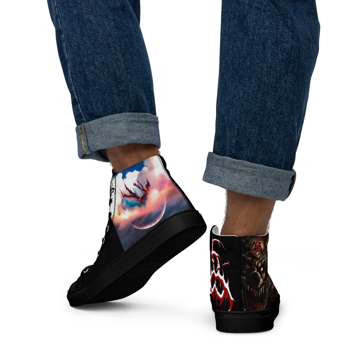 6I66LES,,Men’s high top canvas shoes