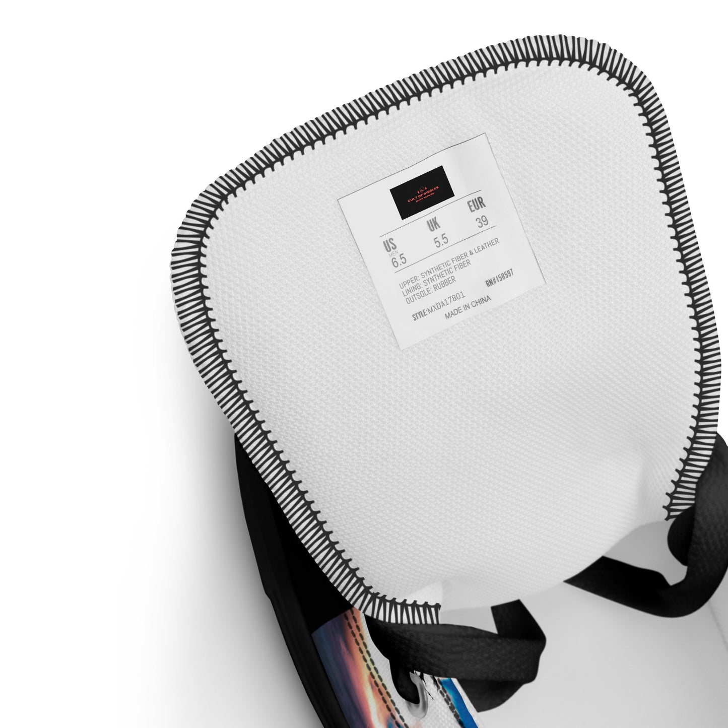 6I66LES,,Men’s high top canvas shoes