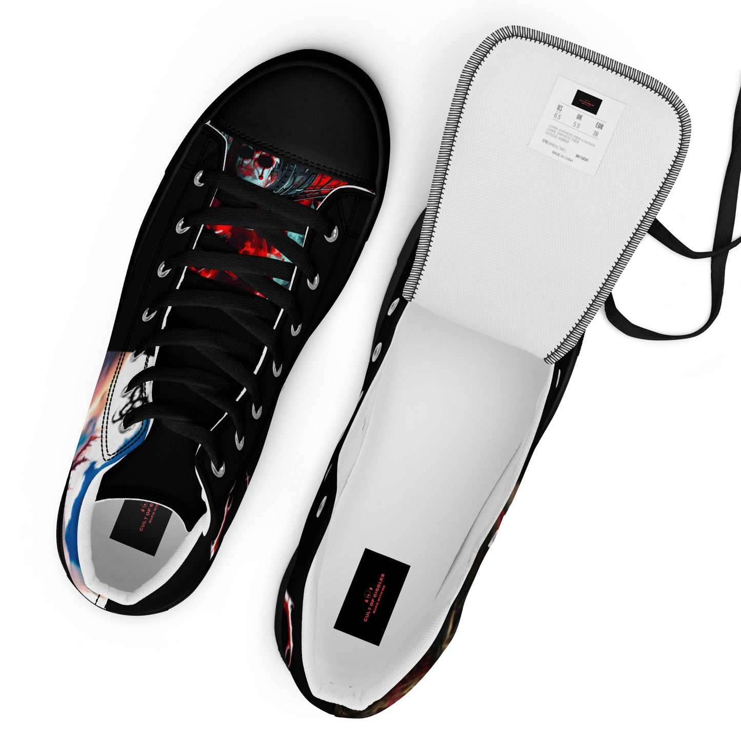 6I66LES,,Men’s high top canvas shoes