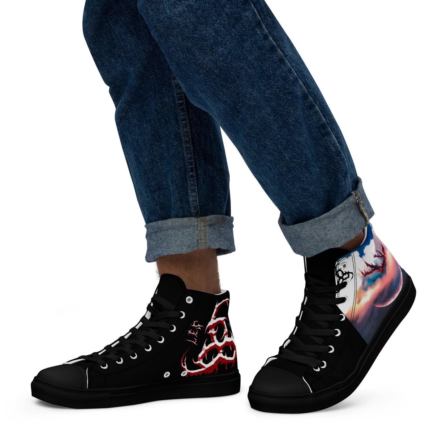 6I66LES,,Men’s high top canvas shoes