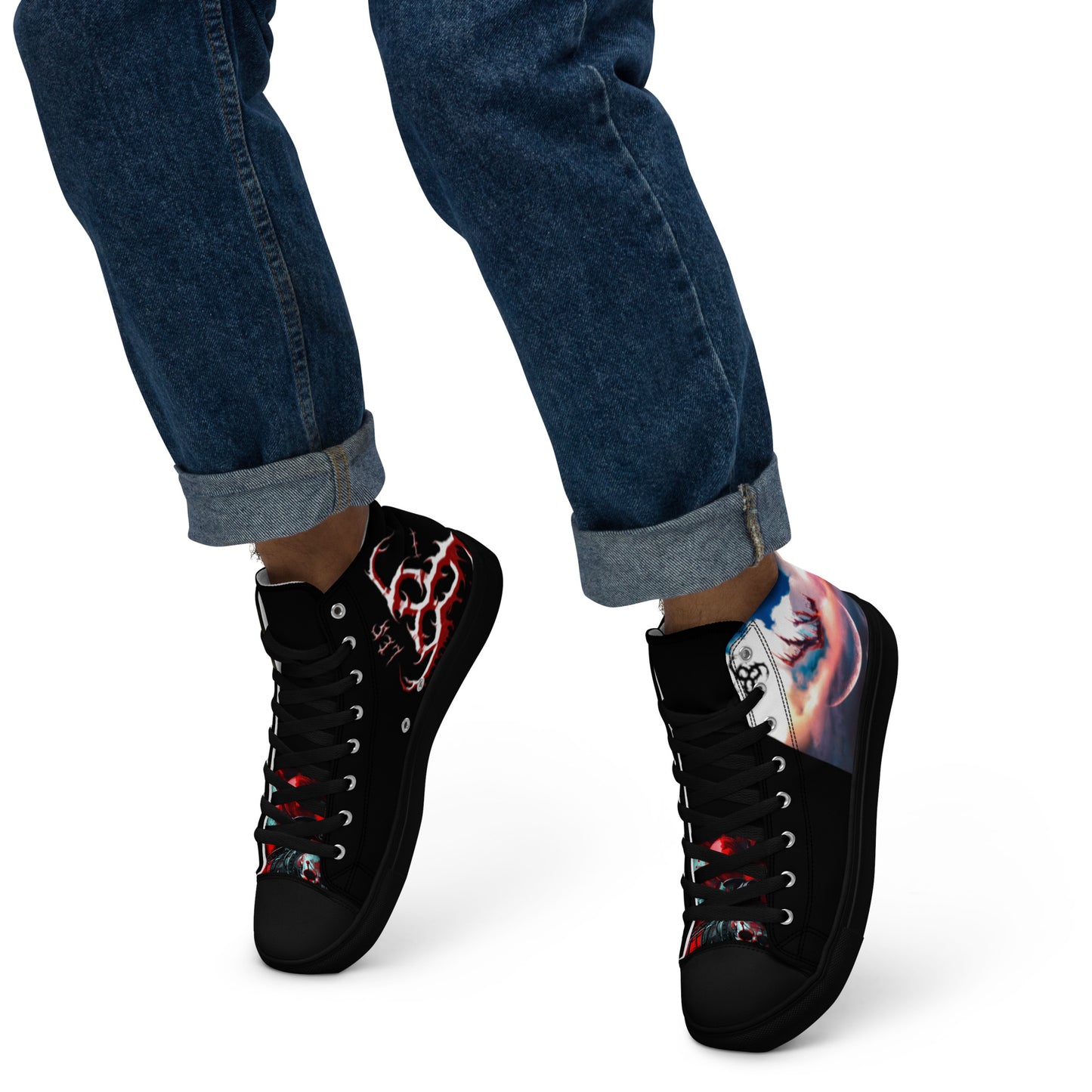 6I66LES,,Men’s high top canvas shoes
