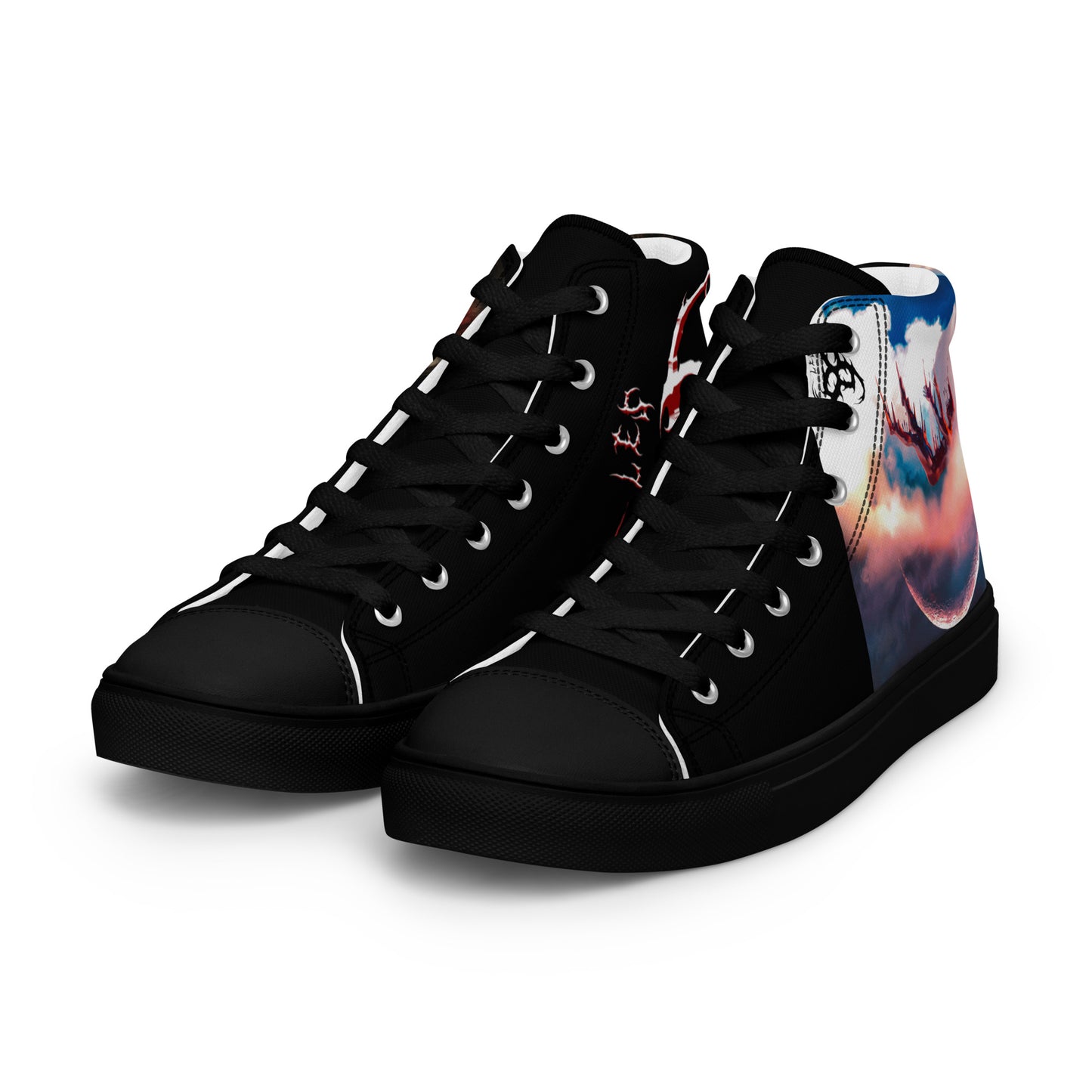 6I66LES,,Men’s high top canvas shoes