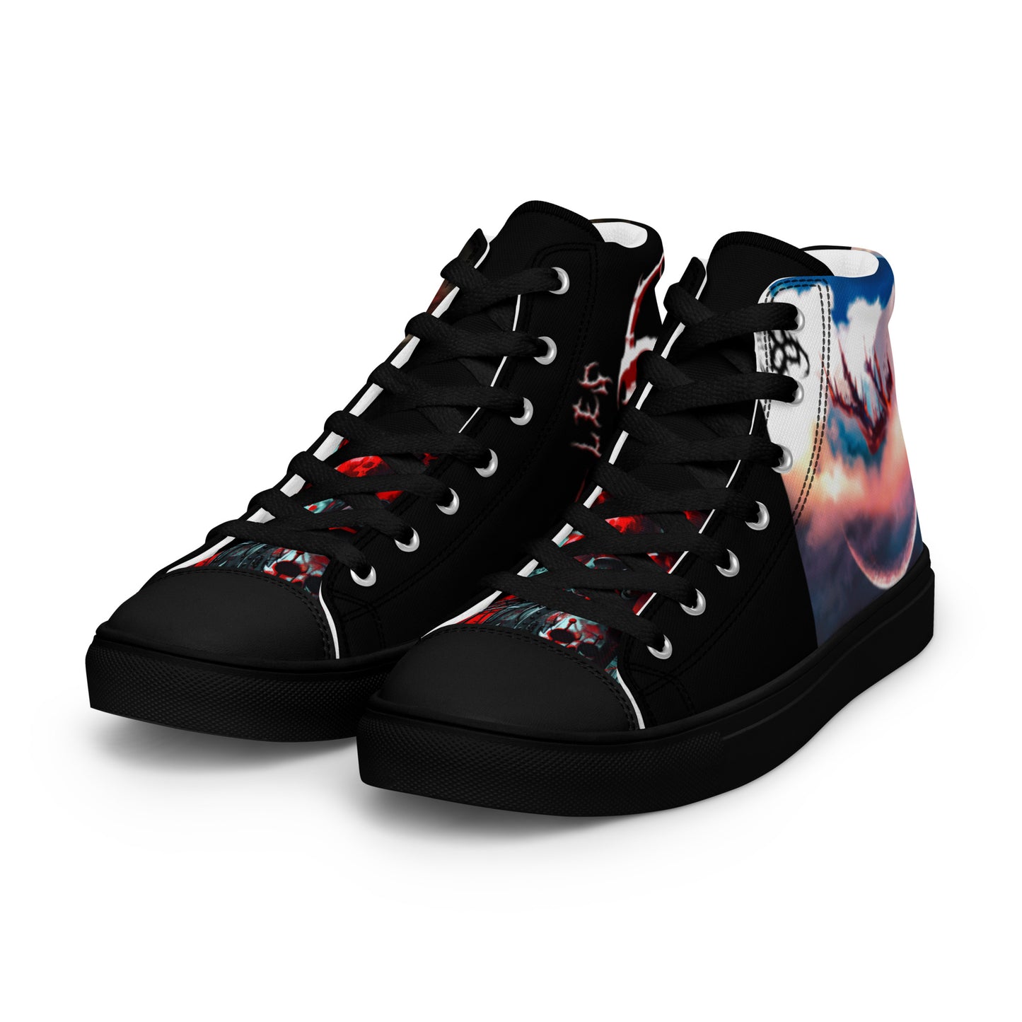 6I66LES,,Men’s high top canvas shoes