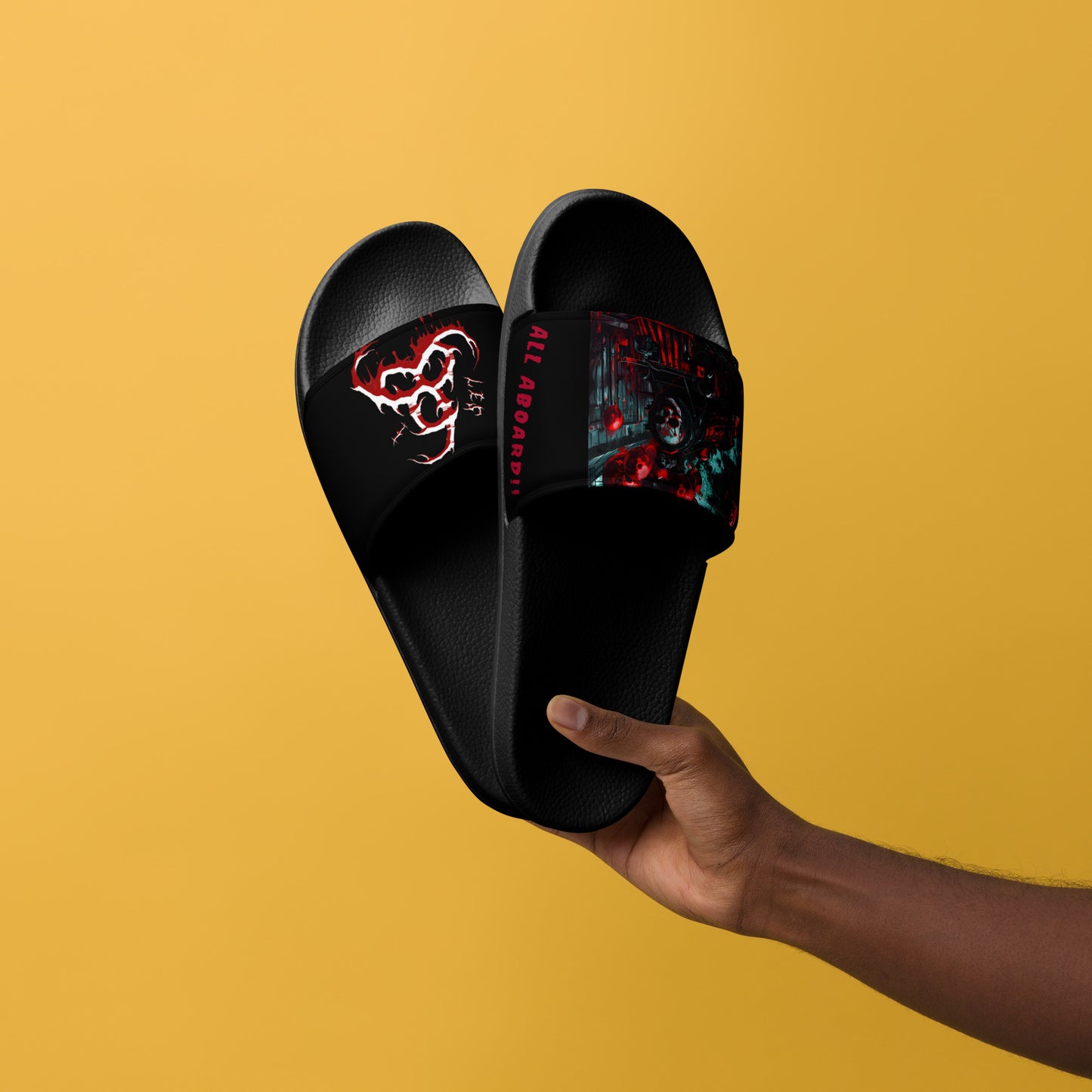 ALL ABOARD!!,, Men’s slides