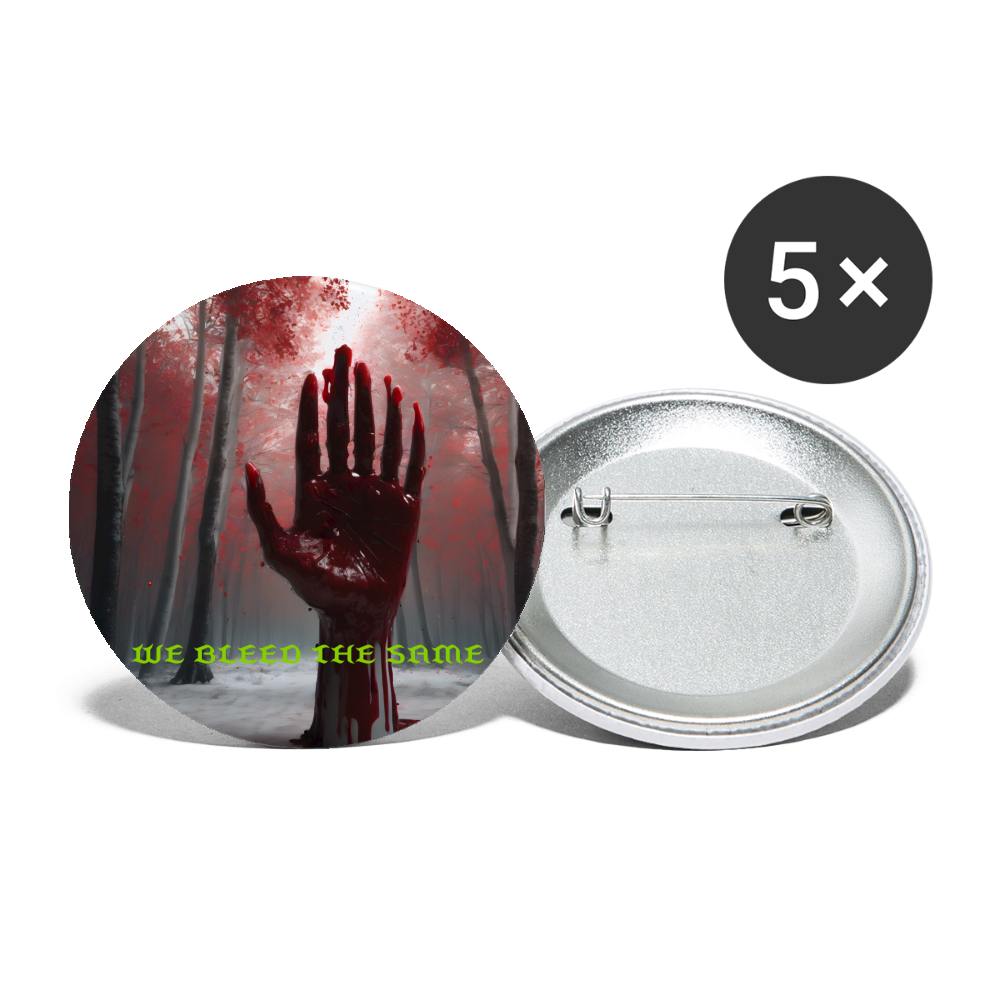 WEBLEEDTHESAME,Buttons large 2.2'' (5-pack) - white