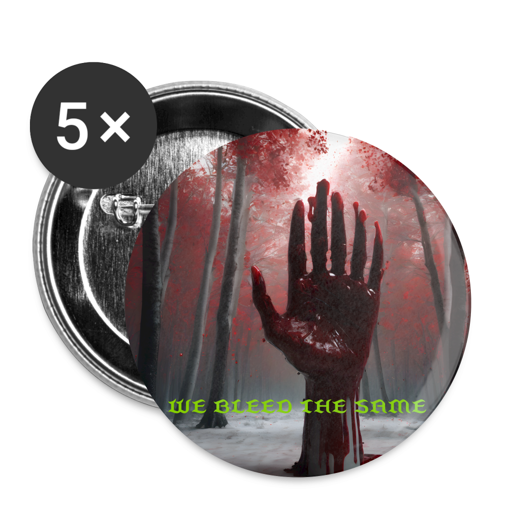 WEBLEEDTHESAME,Buttons large 2.2'' (5-pack) - white