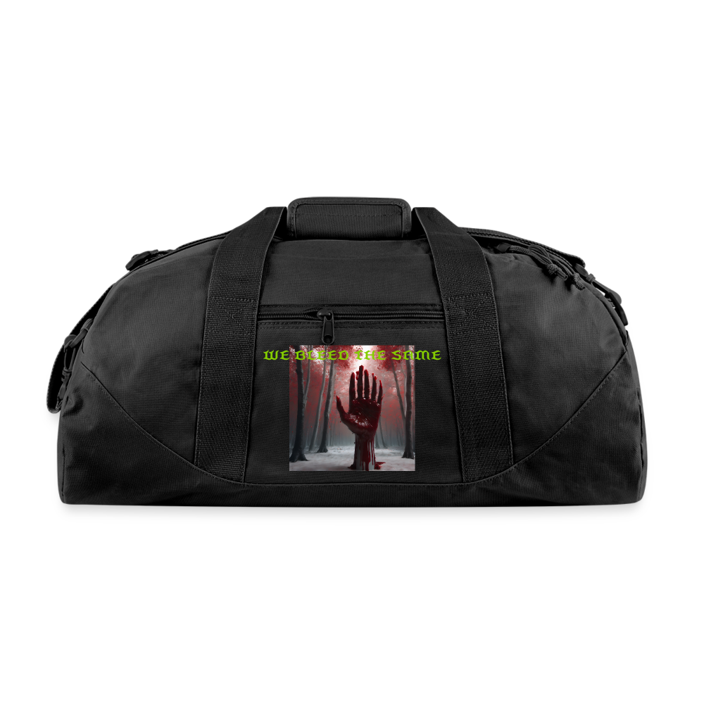 WEBLEEDTHESAME,Recycled Duffel Bag - black