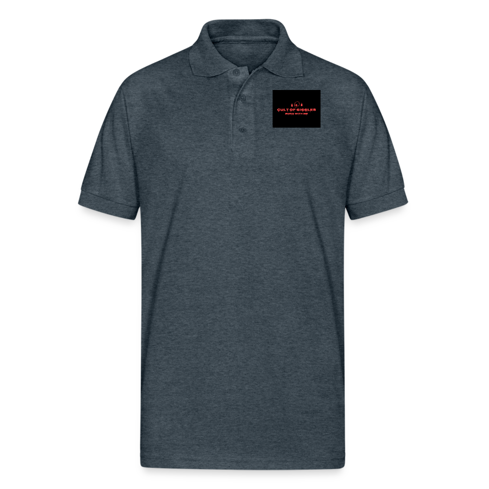 CULTOF6I66LES,Gildan Men’s 50/50 Jersey Polo - deep heather