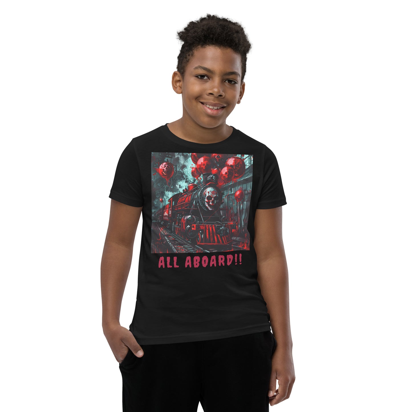 ALL ABOARD,,Youth Short Sleeve T-Shirt