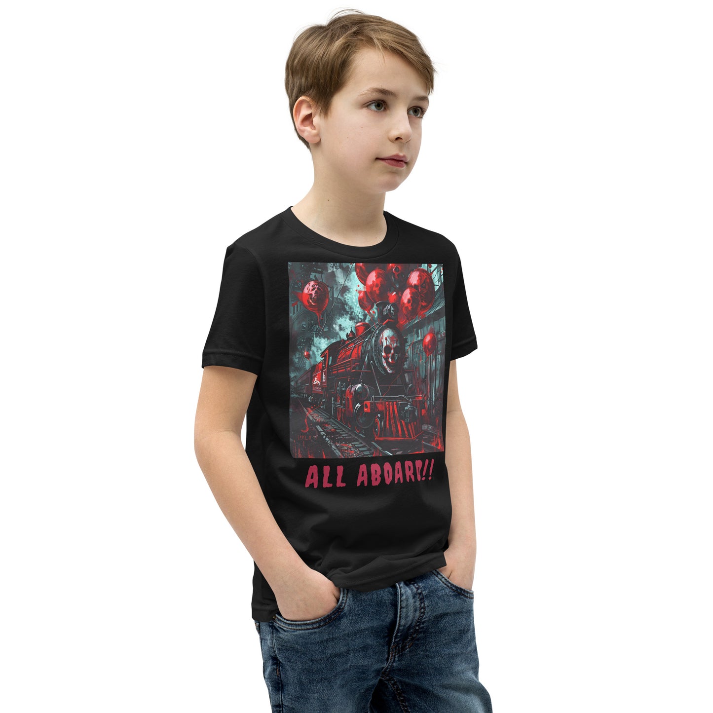 ALL ABOARD,,Youth Short Sleeve T-Shirt