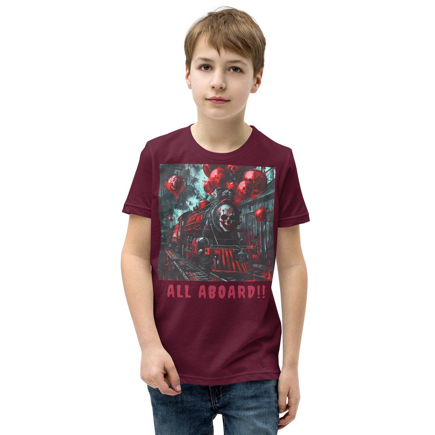 ALL ABOARD,,Youth Short Sleeve T-Shirt